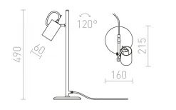 Bugsy Skrivbordslampa 49cm Krom