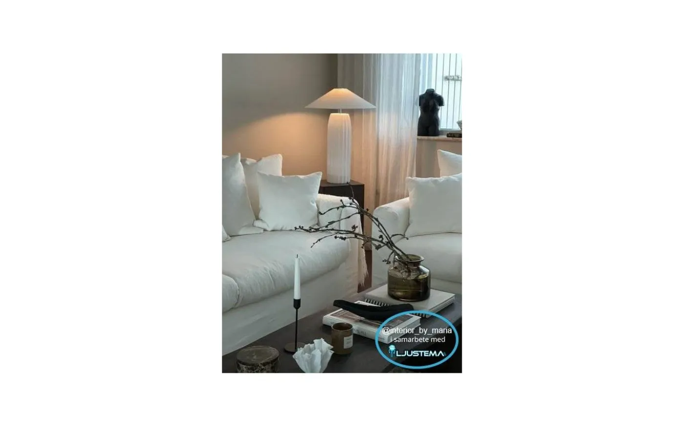 Bullet Lampfot 58cm Vit