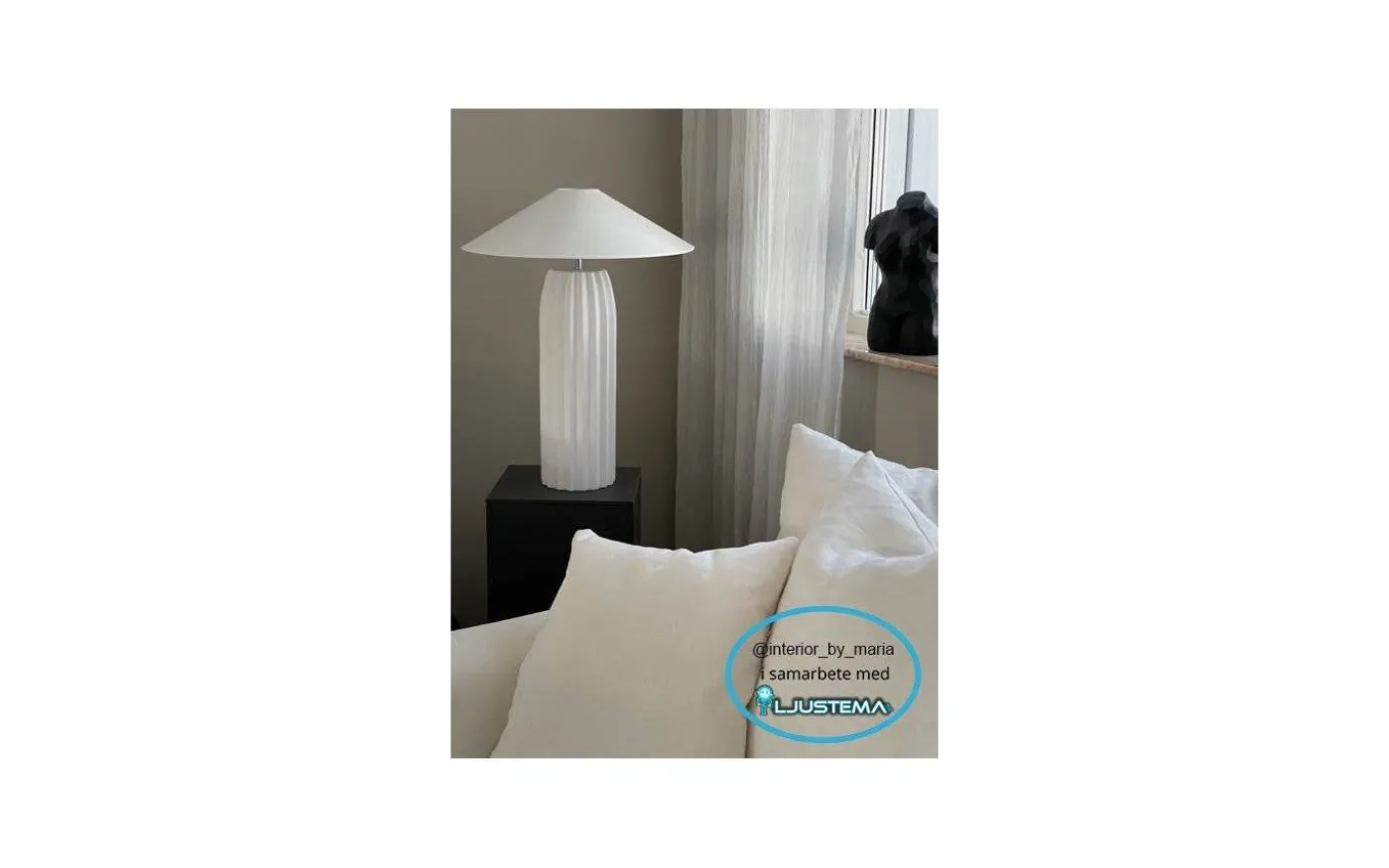 Bullet Lampfot 58cm Vit