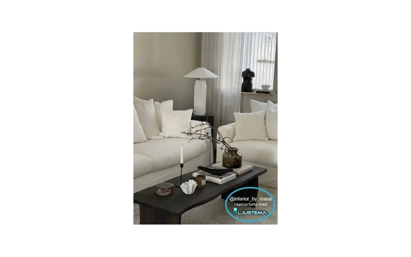 Bullet Lampfot 58cm Vit