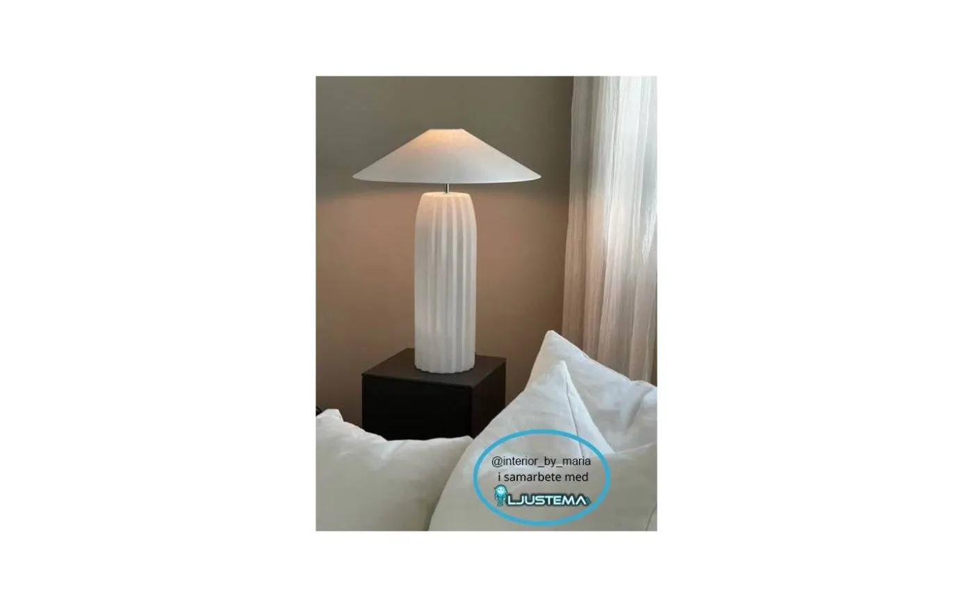 Bullet Lampfot 58cm Vit