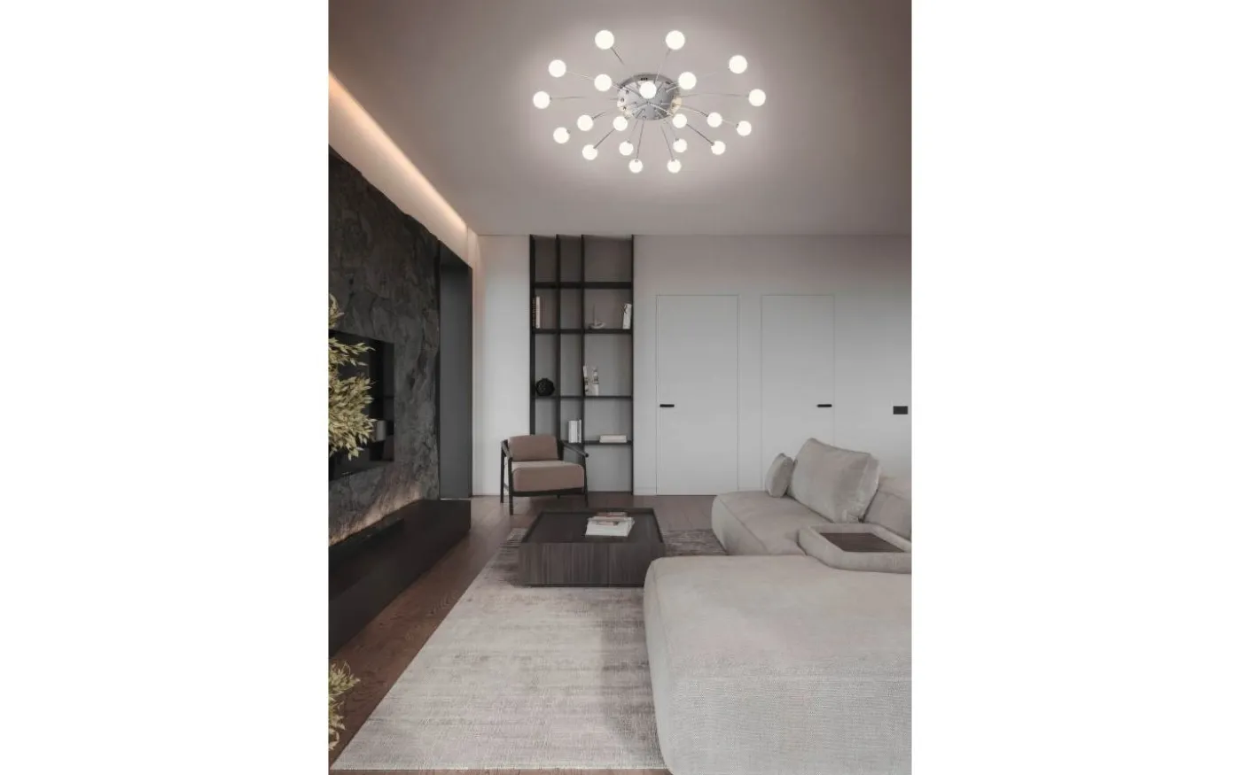 Bullet Plafond LED borstat stål