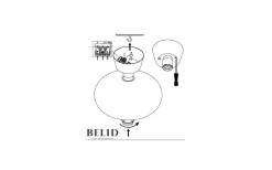 Bullo XL Plafond 38cm Aluminium/Opal