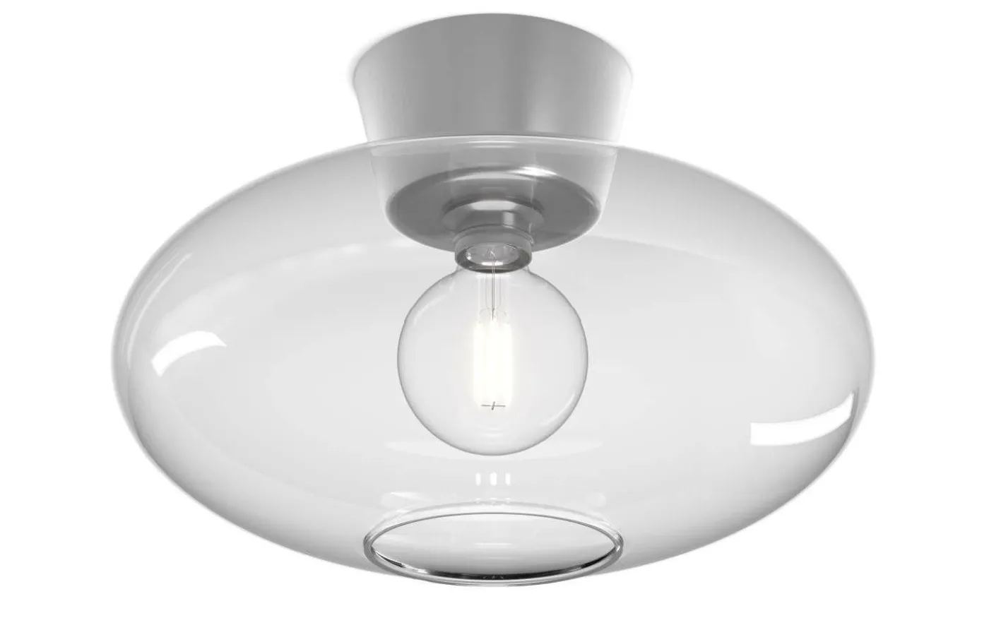 Bullo XL Plafond 38cm Aluminium/Klar