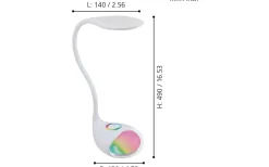 Cabado Skrivbordslampa 49cm LED RGB+5000K 2,4W Vit