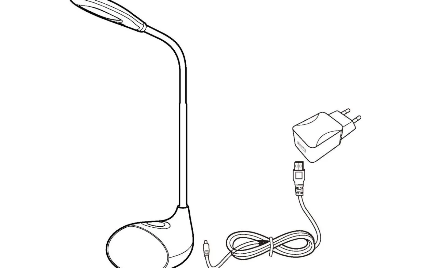 Cabado Skrivbordslampa 49cm LED RGB+5000K 2,4W Vit