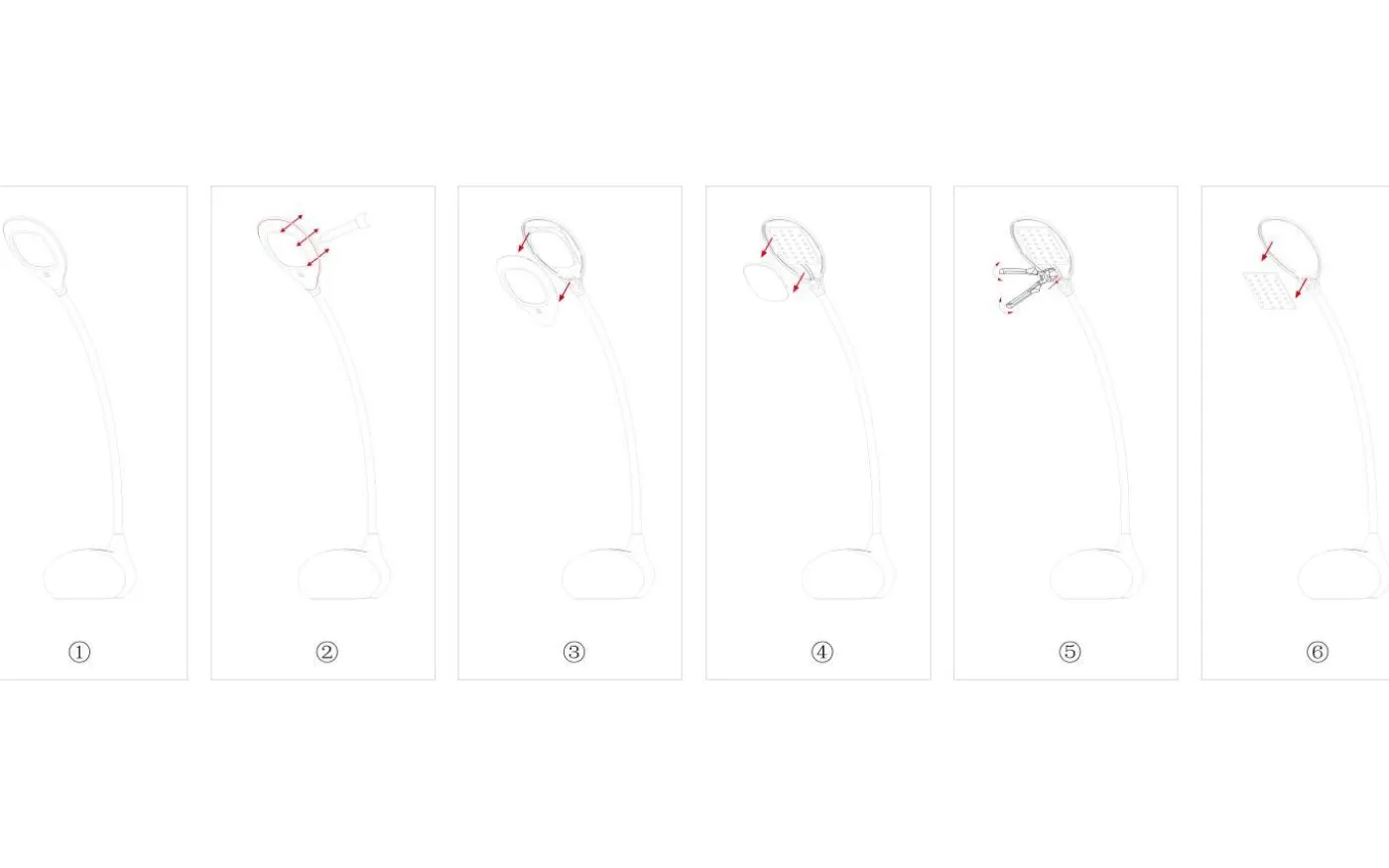 Cabado Skrivbordslampa 49cm LED RGB+5000K 2,4W Vit