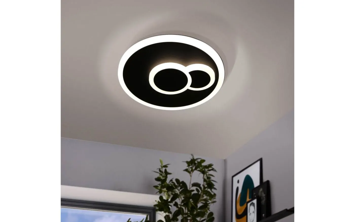 Cadegal Round Plafond 20cm LED 4000K 8W Svart