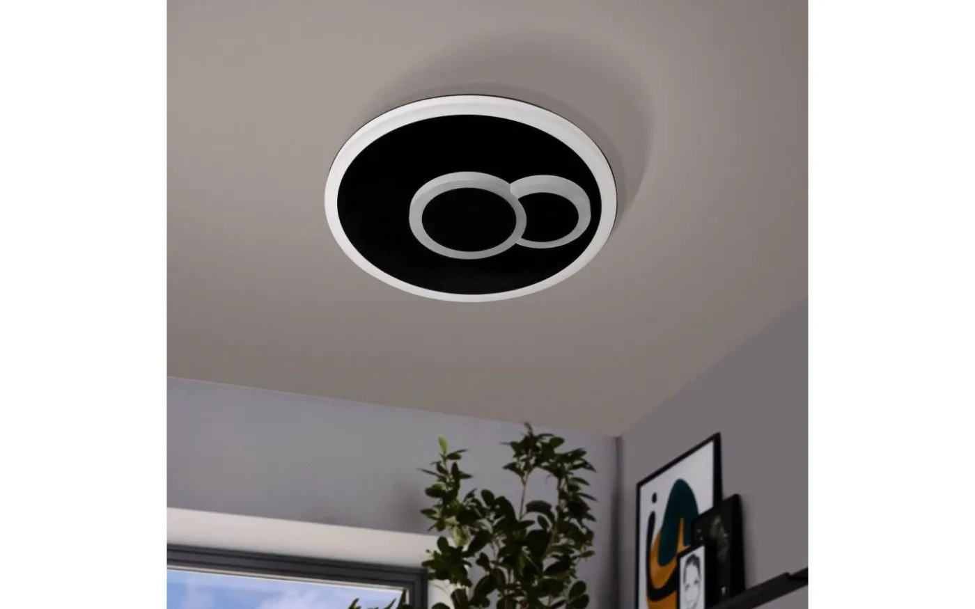 Cadegal Round Plafond 20cm LED 4000K 8W Svart