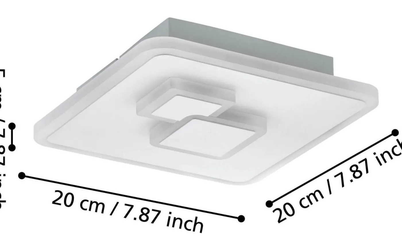 Cadegal Round Plafond 20cm LED 4000K 8W Vit