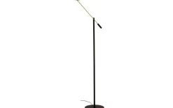 Cadiz Golvlampa 130cm LED 9W 3000K Svart/Matt Mässing