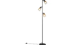 Cadiz Golvlampa 3-delad E14 matt svart/bärnsten