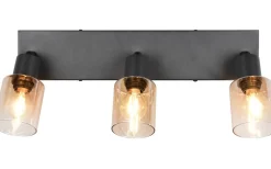 Cadiz Spotlight 3-delad E14 matt svart/bärnsten