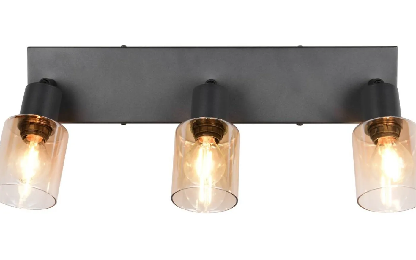 Cadiz Spotlight 3-delad E14 matt svart/bärnsten