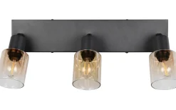 Cadiz Spotlight 3-delad E14 matt svart/bärnsten