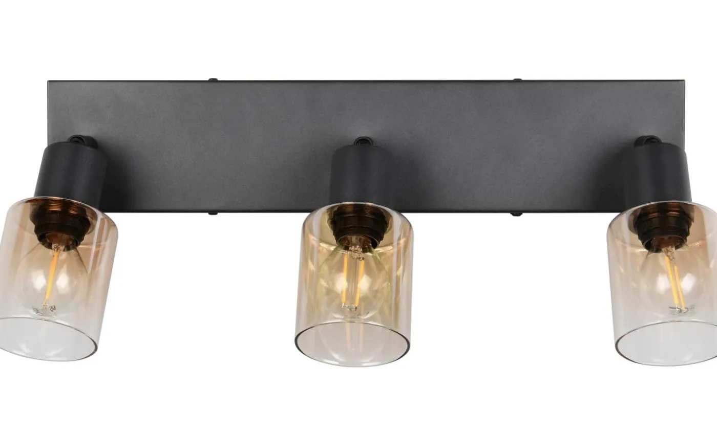 Cadiz Spotlight 3-delad E14 matt svart/bärnsten