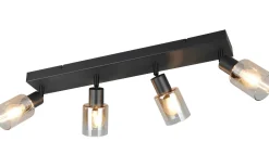 Cadiz Spotlight 4-delad E14 matt svart/bärnsten