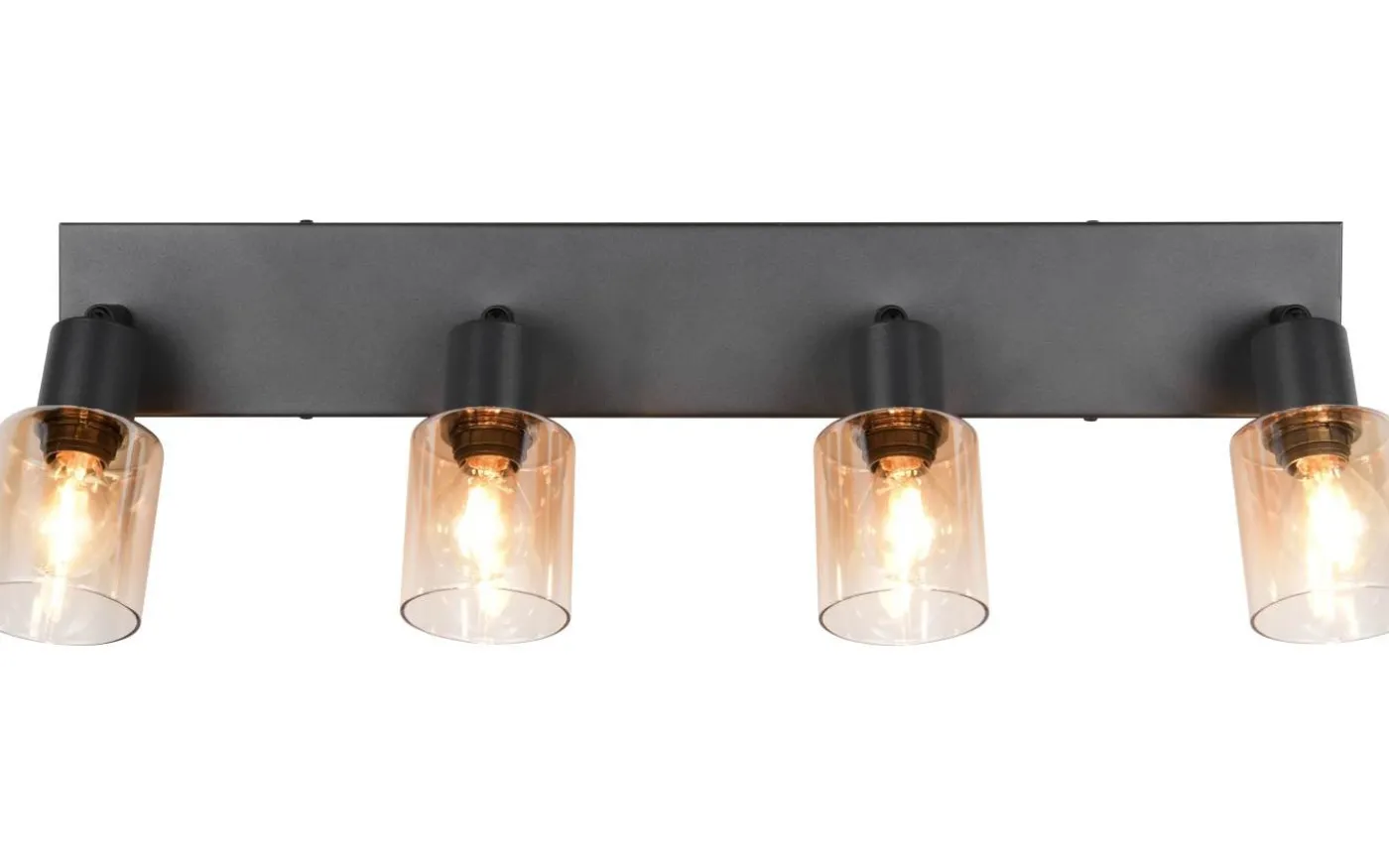 Cadiz Spotlight 4-delad E14 matt svart/bärnsten