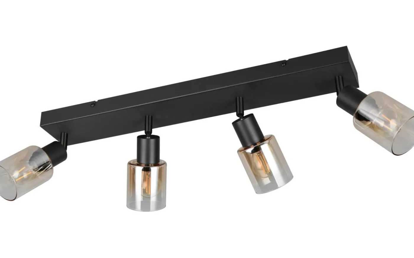 Cadiz Spotlight 4-delad E14 matt svart/bärnsten