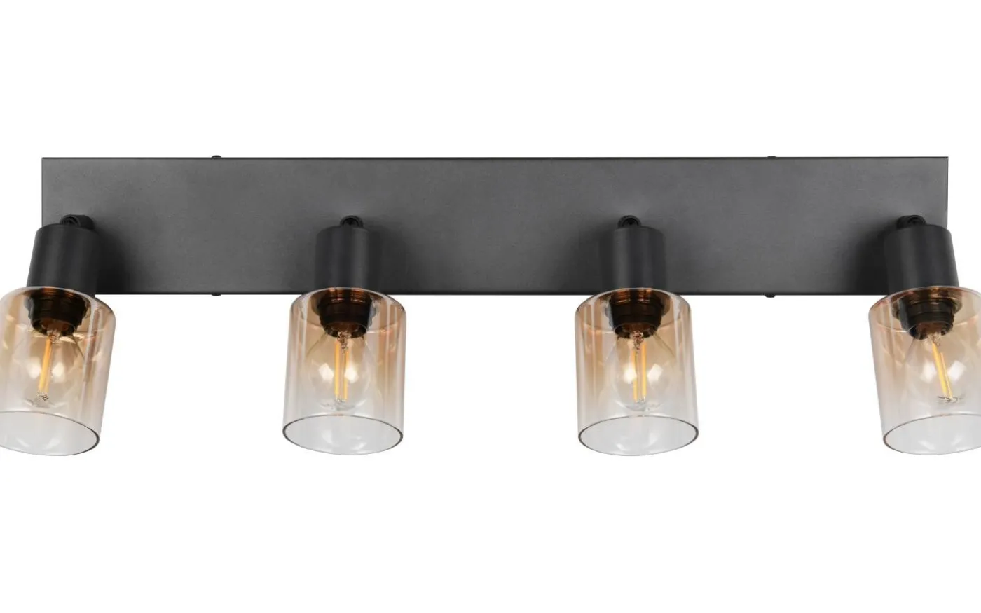 Cadiz Spotlight 4-delad E14 matt svart/bärnsten