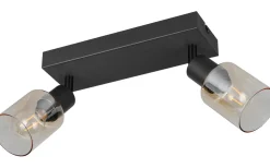 Cadiz Spotlight 2-delad E14 matt svart/bärnsten