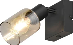 Cadiz Spotlight E14 matt svart/bärnsten