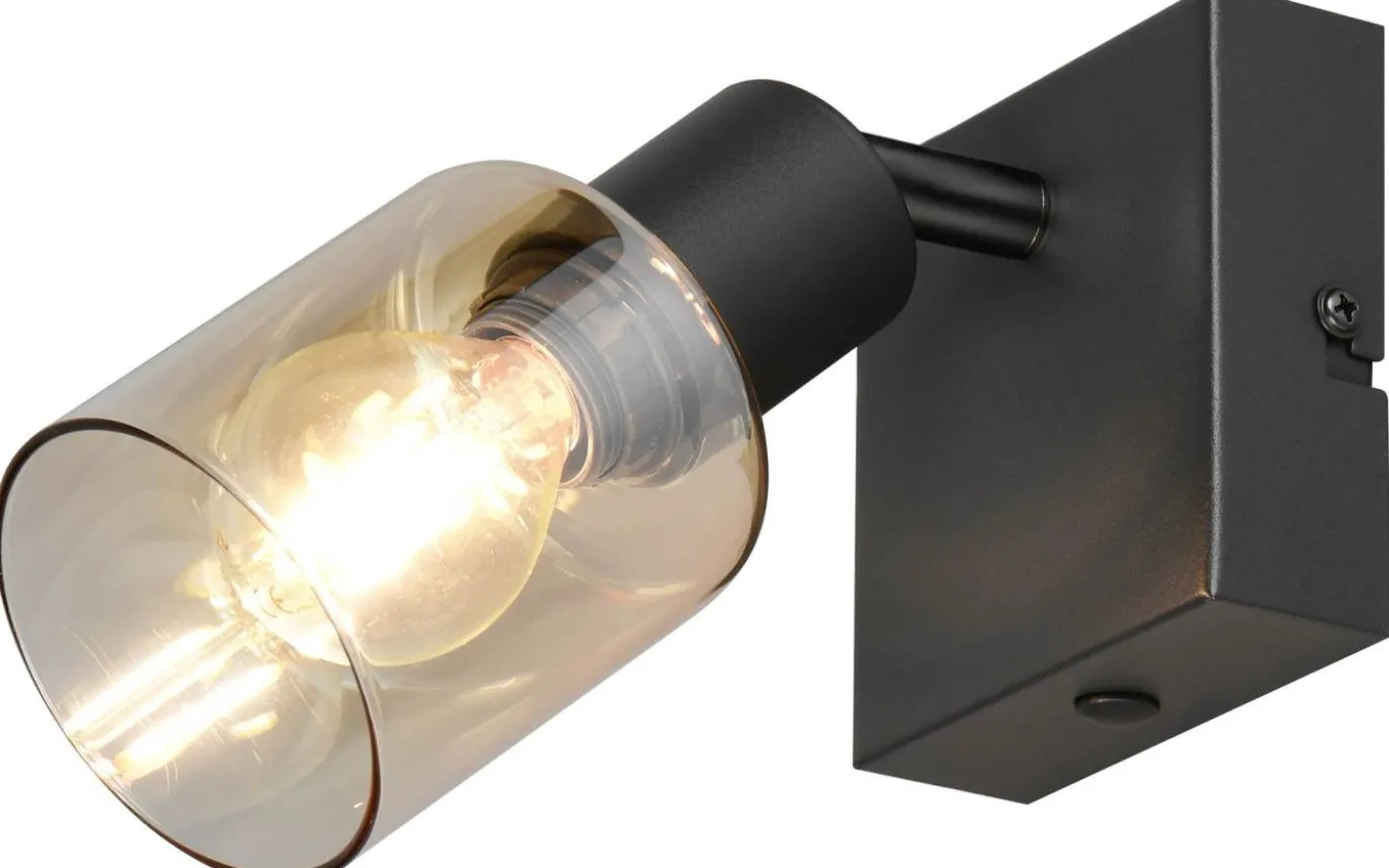 Cadiz Spotlight E14 matt svart/bärnsten