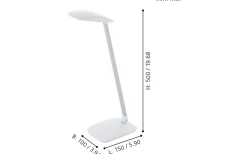 Cajero Skrivbordslampa 50cm USB LED 4000K 4,5W Vit
