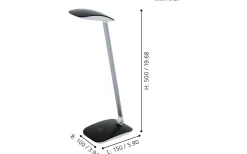 Cajero Skrivbordslampa 50cm USB LED 4000K 4,5W Svart