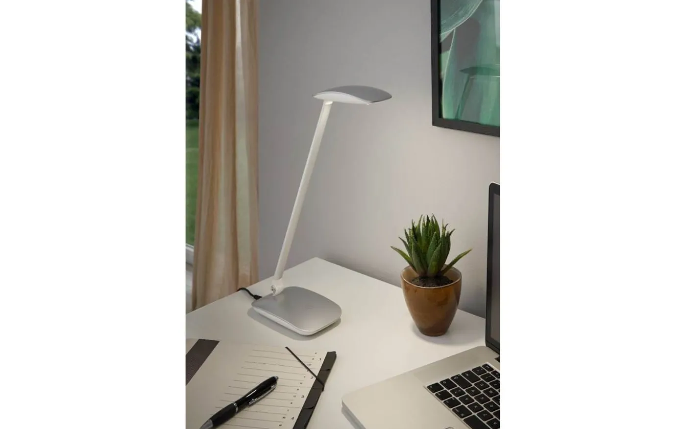 Cajero Skrivbordslampa 50cm USB LED 4000K 4,5W Silver