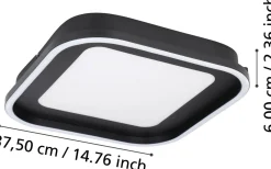 Calagrano Plafond 37,5cm LED 3000-6500K 21W med Fjärrkontroll Svart