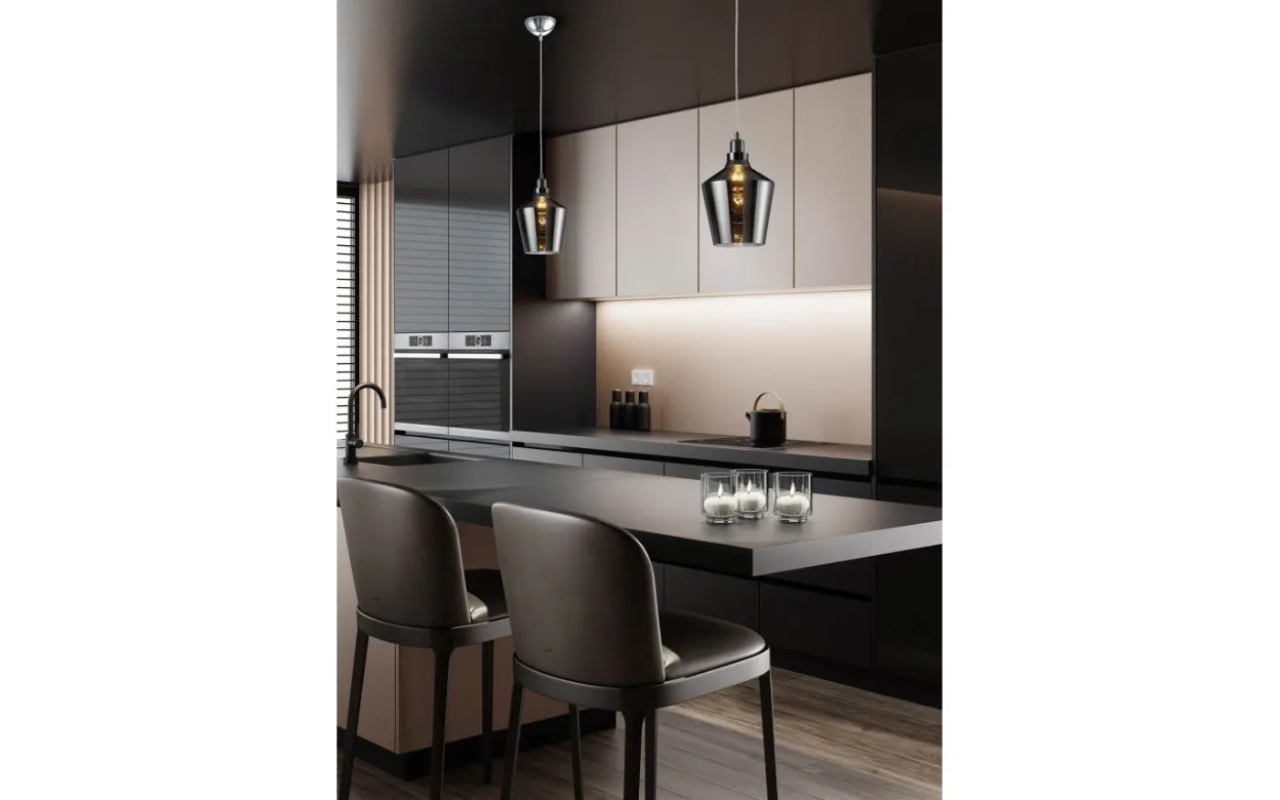 Calas Fönsterlampa 20cm rökfärgad