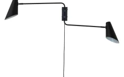 Cale Vägglampa Svart med 2 Stavar