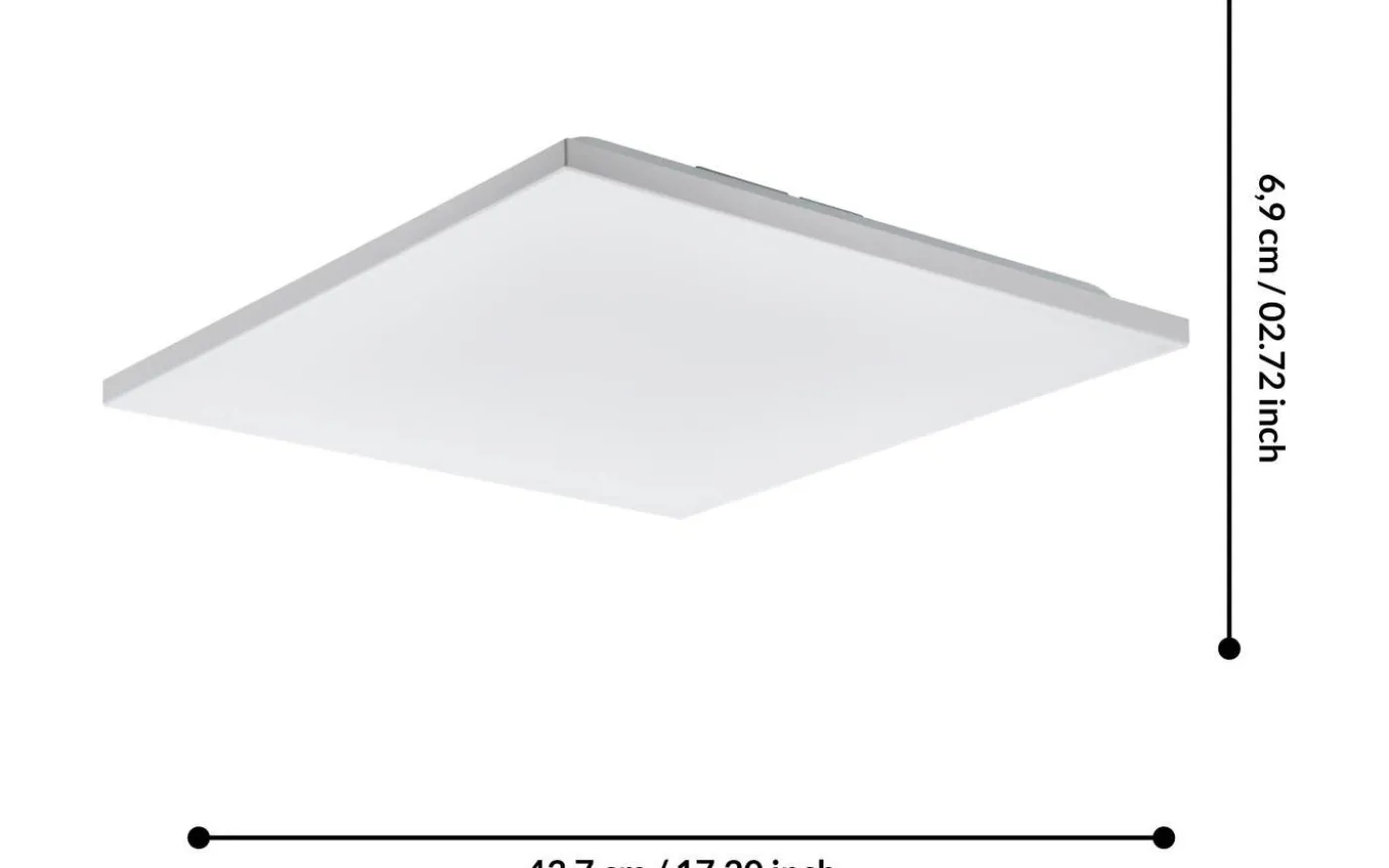 Calemar Plafond 44cm LED 4000K 19W Vit