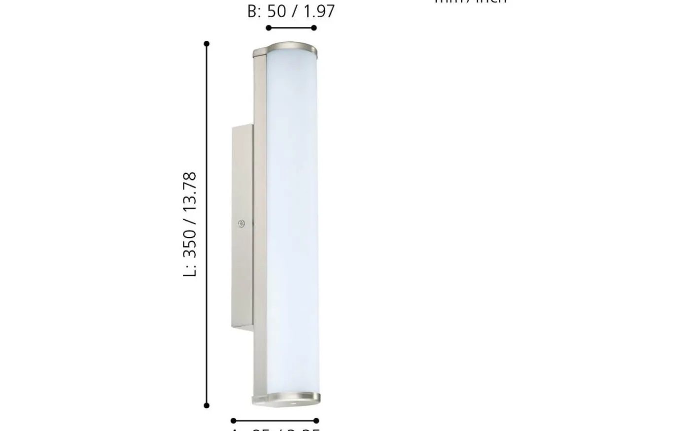 Calnova Vägglampa 35cm LED 4000K 7W Nickel IP44