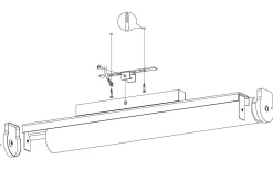 Calnova Vägglampa 35cm LED 4000K 7W Nickel IP44