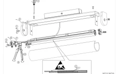 Calnova Vägglampa 35cm LED 4000K 7W Nickel IP44