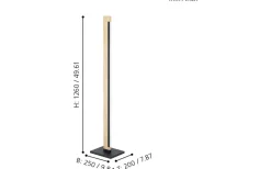 Camacho Golvlampa 126cm LED 3000K 19,5W Svart/Ek