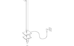 Camacho Golvlampa 126cm LED 3000K 19,5W Svart/Ek