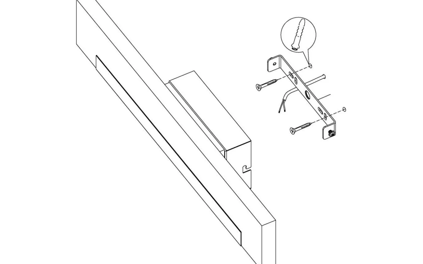 Camacho Vägglampa 44cm LED 3000K 8,5W Svart/Ek