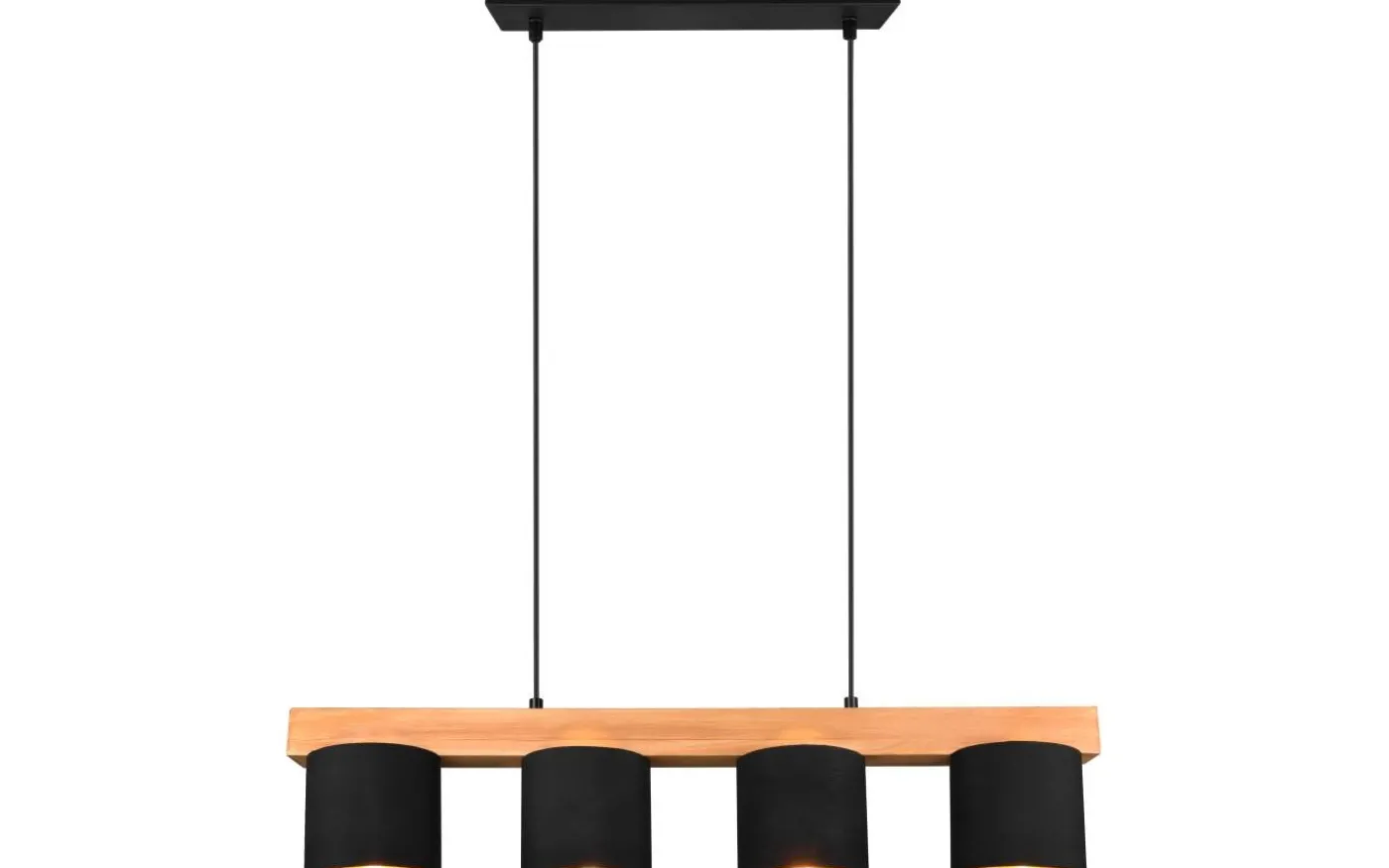 Cameron Takpendel 4-delad E14 svart/trä