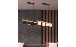 Cameron Takpendel 4-delad E14 vit/trä