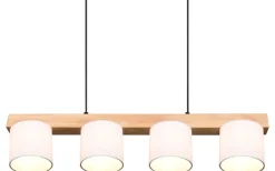 Cameron Takpendel 4-delad E14 vit/trä