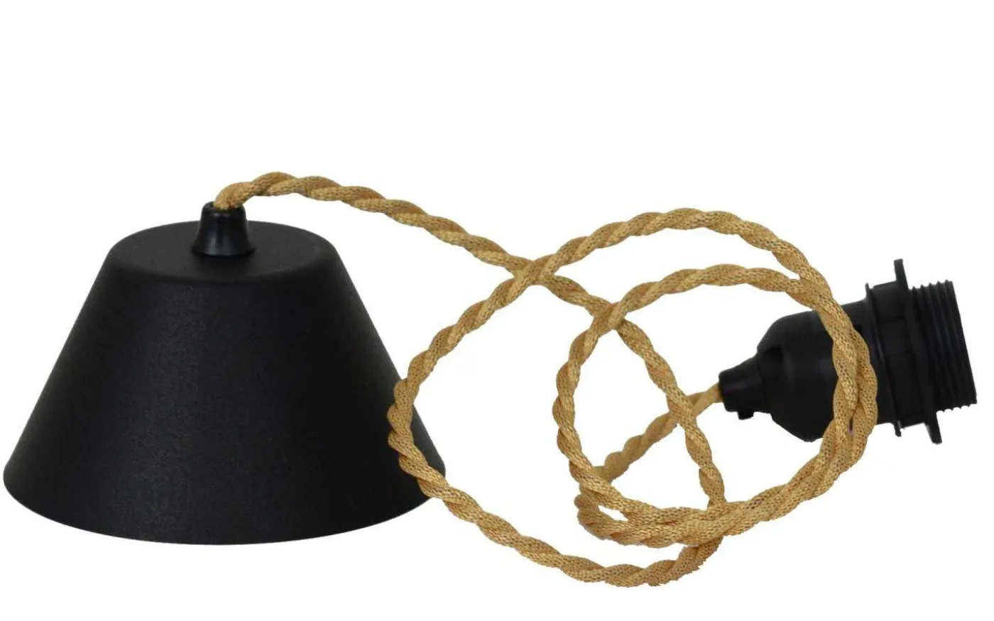 Canberra Upphänge E27 1,2m Twistad Guld/Svart