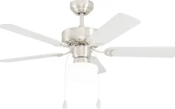 Candiz Takfläkt 106cm Nickel Med Belysning