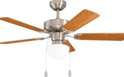 Candiz Takfläkt 106cm Nickel Med Belysning