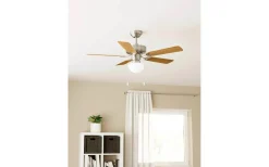 Candiz Takfläkt 106cm Nickel Med Belysning