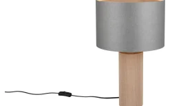 Canio Bordslampa 48cm E27 trä/grå