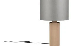 Canio Bordslampa 48cm E27 trä/grå