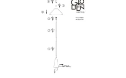 Cannes Golvlampa 140cm Svart